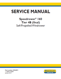 New Holland Speedrower 160 Tier 4B (final) Self-Propelled Windrower Service Repair Manual