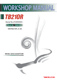 Takeuchi TB210R Mini Excavator Service Repair Workshop Manual (Serial No. 210000003 and up)