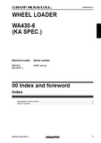 Komatsu WA430-6 Galeo Wheel Loader Service Repair Manual SN:65001 and up