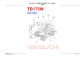 Takeuchi TB175W Hydraulic Excavator Parts Catalogue Manual (Serial No. 17540001 and up)