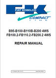 Fiat Kobelco FB100.2 Mini Backhoe Loader Service Repair Manual