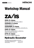 HITACHI ZAXIS 225US-3 CLASS EXCAVATOR Service Repair Manual