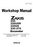 HITACHI ZAXIS 225USRLC EXCAVATOR Service Repair Manual