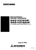 Mitsubishi S6S-Y3T62HF Diesel Engine Service Repair Manual