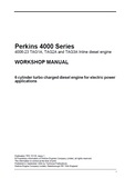 PERKINS 4000 SERIES 4006-23 TAG3A INLINE DIESEL ENGINE Service Repair Manual
