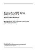 PERKINS NEW 1000 SERIES MODELS AQ DIESEL ENGINE Service Repair Manual