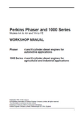 PERKINS PHASER AND 1000 SERIES MODELS AE DIESEL ENGINE Service Repair Manual