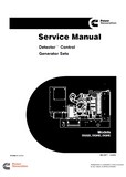 Cummins Onan DGGD Detector Control Generator Set Service Repair Manual