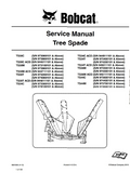 Bobcat TS34C ACD Tree Spade Service Repair Manual S/N 944911101 And Above