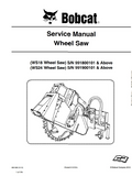 Bobcat WS24 Wheel Saw Service Repair Manual S/N 991900101 And Above