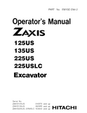 Hitachi ZAXIS 125US Excavator operator’s manual SN: 010570 and up