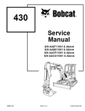 BOBCAT 430 COMPACT EXCAVATOR Service Repair Manual S/N AACF11001 & Above