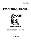 Hitachi Zaxis 210H Excavator Service Repair Manual