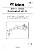 Bobcat 600 kg Hoisting Winch with Jib Service Repair Manual S/N AK3G00101 And Above