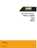 CASE 821E TIER 3 WHEEL LOADER Operator manual