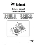 Bobcat LR 5B Landscape Rake Service Repair Manual S/N 910700101 And Above