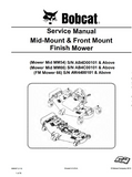 Bobcat FM Mower 66 Service Repair Manual S/N AW4400101 And Above