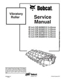 Bobcat 48 Inch Vibratory Roller Service Repair Manual S/N 802900101 And Above