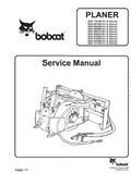 Bobcat Planer Service Repair Manual S/N 910300101 And Above