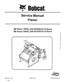 Bobcat 18PSL Planer Service Repair Manual S/N AZTD00101 And Above