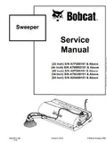 Bobcat 48 Inch Sweeper Service Repair Manual S/N A9T600101 And Above