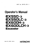 Hitachi EX550-3 Excavator Service Repair Manual Serial No. 06001 and up