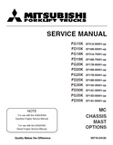 Mitsubishi FD35K MC Forklift Trucks Service Repair Manual SN: EF14C-55001-UP