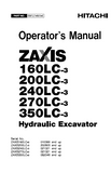 Hitachi ZAXIS 350LC-3 Hydraulic Excavator operator’s manual SN: 052046 and up