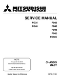 Mitsubishi FD40 Forklift Trucks Service Repair Manual