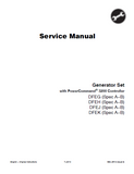 Cummins Onan DFEG Generator Set with Power Command 3200 Controller Service Repair Manual