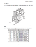 Mitsubishi FG18K MC Forklift Trucks Chassis, Mast and Options Service Repair Manual SN:EF31A-75001-UP