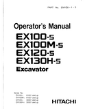 Hitachi EX130H-5 Excavator operator’s manual SN:30001 and up
