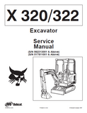 BOBCAT 320 322 COMPACT EXCAVATOR Service Repair Manual SN：517811001 & Above