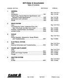 CASE IH 8575 Baler and Accumulator Service Repair Manual