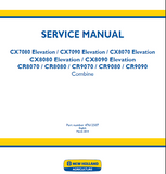 New Holland CR9080 Combine Harvesters Service Repair Manual