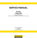 New Holland D125C Stage IIIB Crawler Dozer Service Repair Manual (PIN NEDC12500 and above)