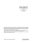 Daewoo Doosan Solar 300LC-V Excavator Operation and Maintenance Manual