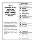 JCB Isuzu Engine BB-4BG1T Service Repair Manual