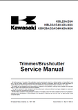 Kawasaki KBH34A Trimmer / Brushcutter Service Repair Manual