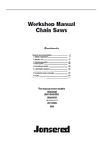 Jonsered 2040 Chainsaw Service Repair Manual