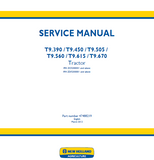 New Holland T9.450 [ZCF200001 - ] Tractor Service Repair Manual