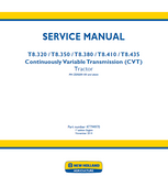 New Holland T8.435 Continuously Variable Transmission (CVT) Tractor Service Repair Manual