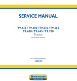 New Holland T9.700 Tractor Service Repair Manual