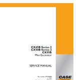 CASE CX45B Series 2 Mini Excavator Service Repair Manual