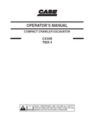 CASE CX36B TIER 4 COMPACT CRAWLER EXCAVATOR operator’s manual