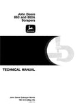 JOHN DEERE 860 SCRAPER Service Repair Manual