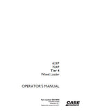 CASE 621F TIER 4 WHEEL LOADER operator’s manual