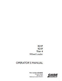 CASE 821F TIER 4 WHEEL LOADER operator’s manual
