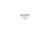 Daewoo Doosan Solar 290LC-V Excavator Operator and Maintenance manual