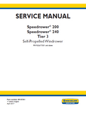 New Holland Speedrower 200 Tier 3 Self-Propelled Windrower Service Repair Manual (PIN YGG677501 and above)